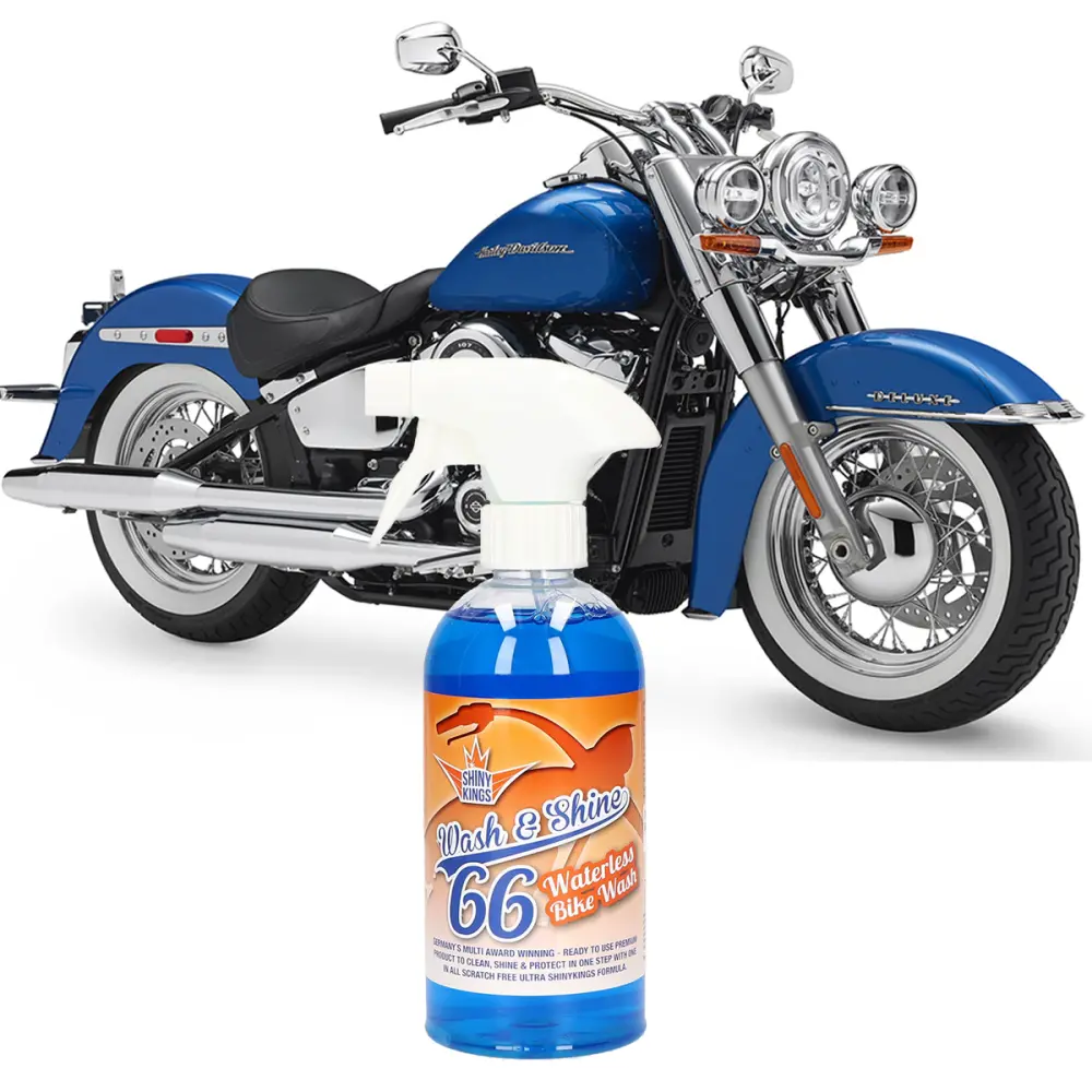 Wash & Shine BIKE - Wasserloser Schnellreiniger - 0,5 Liter + 2 x Spezialtuch